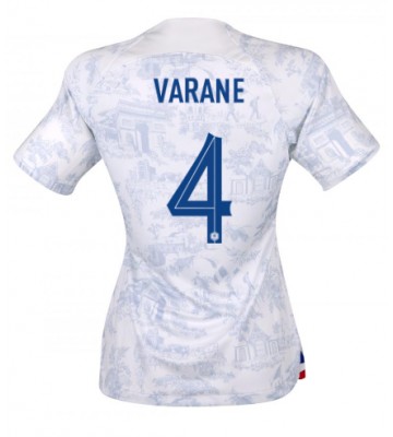Maillot de foot France Raphael Varane #4 Extérieur Femmes Monde 2022 Manches Courte